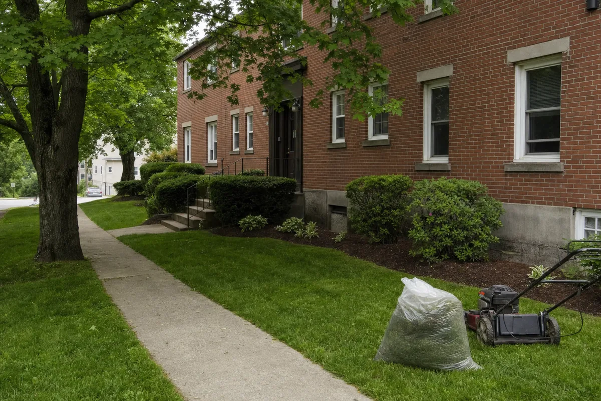 Illustrative landscaped community grounds